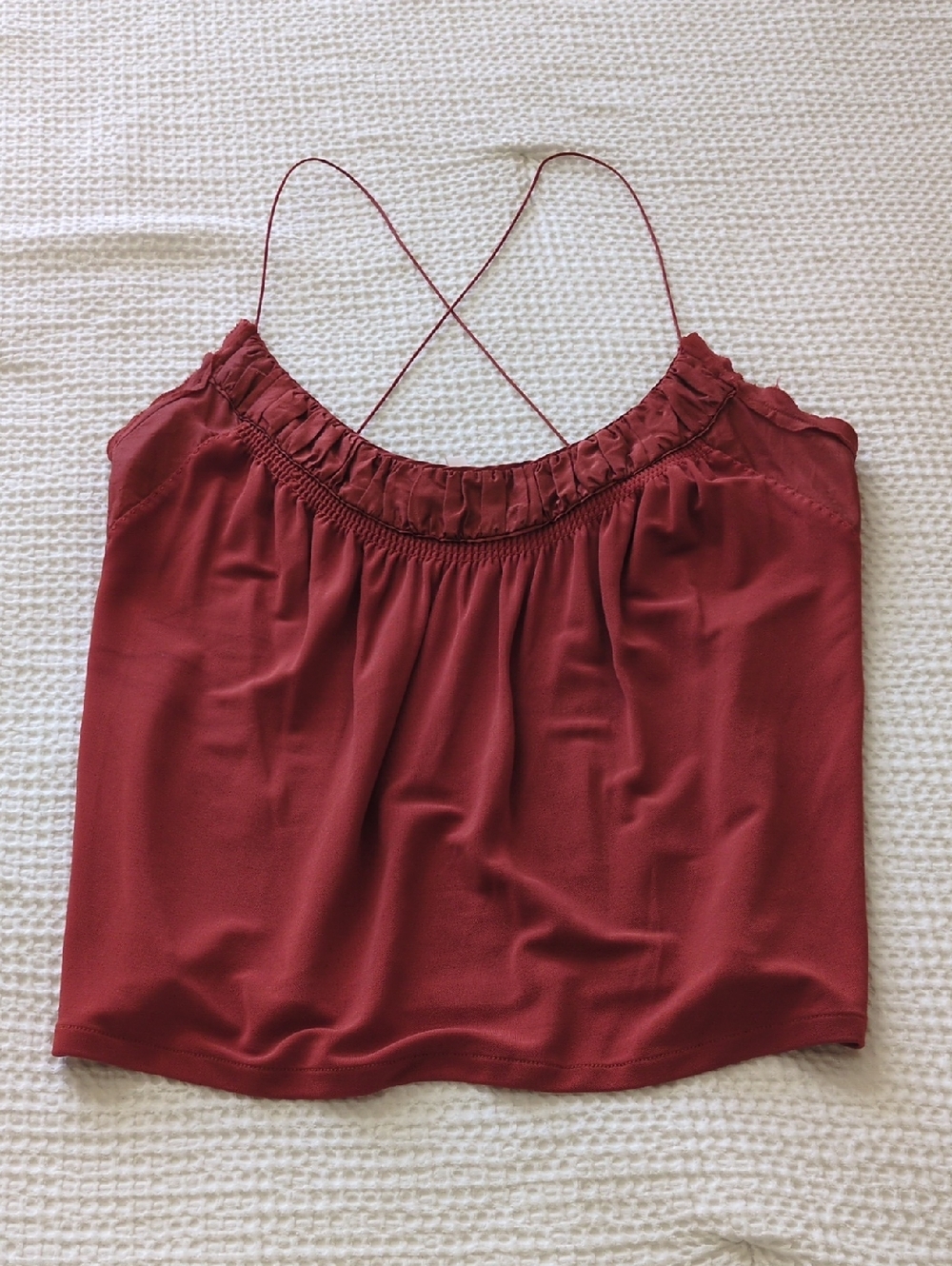 Rebecca Taylor Rust Spaghetti-Strap Cami